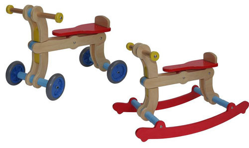 wooden walker ride on