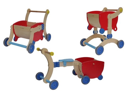 wooden shopping cart walker